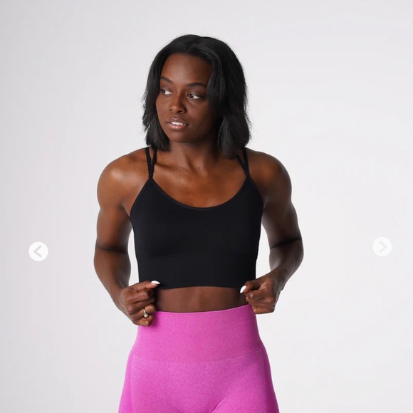 Nvgtn Flourish Seamless Bra, Size Small, Black - Picture 2 of 4